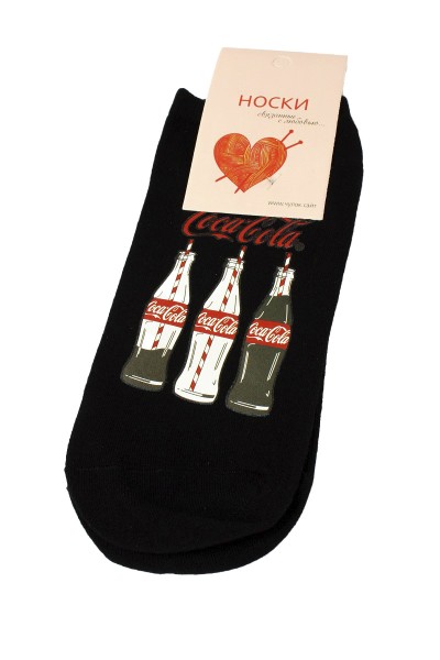 Носки женские Чулок с рисунком "Кока-кола"