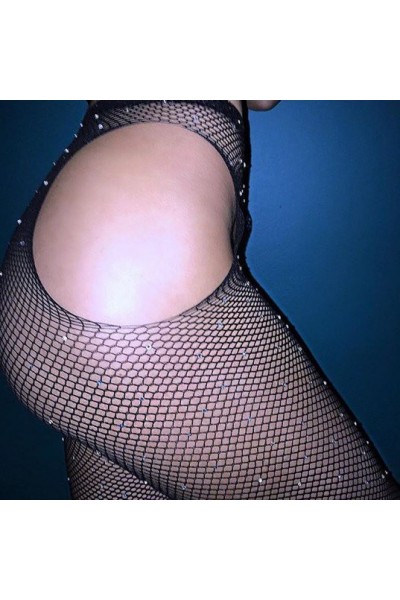 Колготки фантазийные секси со стразами