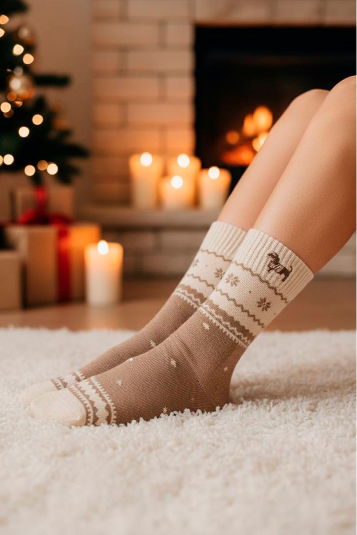 Носки женские Чулок Новогодние 131