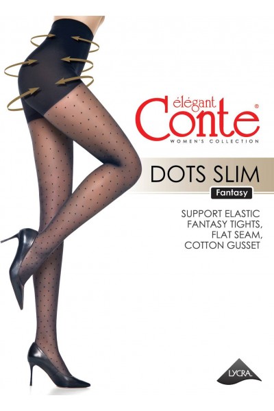 Колготки фантазийные Conte Dots Slim 40 22c-1