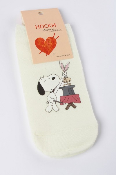 Носки женские Чулок с рисунком "Снупи"